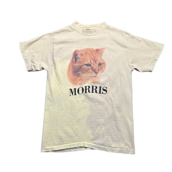 Vintage 1970s/80s Morris The Cat 9Lives Cat Food Promo T-Shirt - Picture 1 of 5